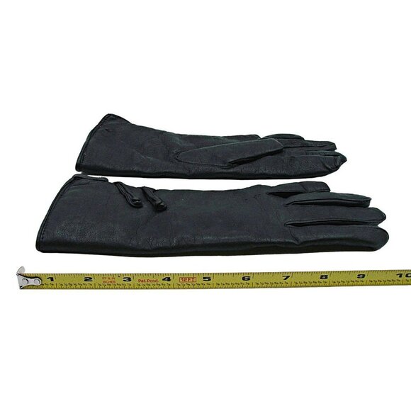 Vintage Womens Black Fashion Faux Fur Partially Lined Stretch Gloves Size B - Picture 4 of 12